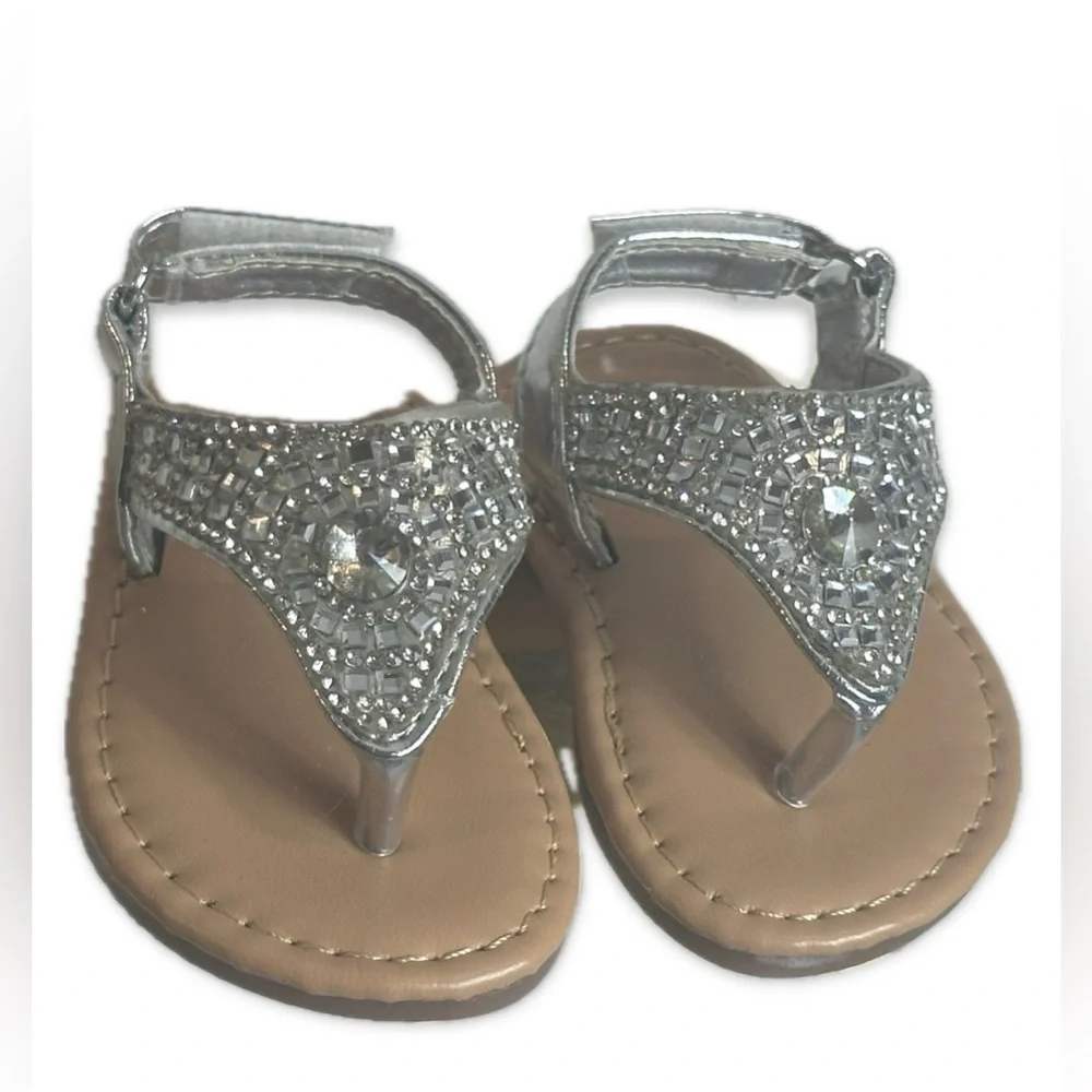 Silver Kids Sandals